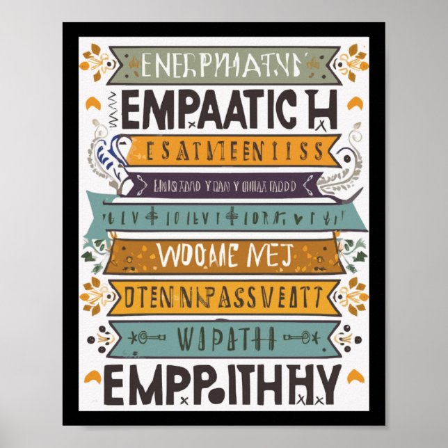 Affiche Connections de coeur Citations d'empathie inspiran (Devant)