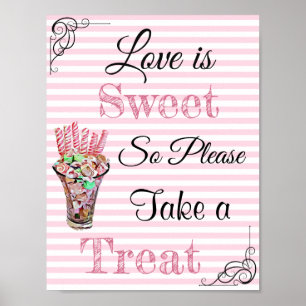 Affiche Connexion mariage pour Buffet de bonbons, bonbons 