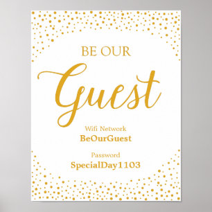 Affiche Connexion mariage - Wifi Mot de passe Confetti Mar