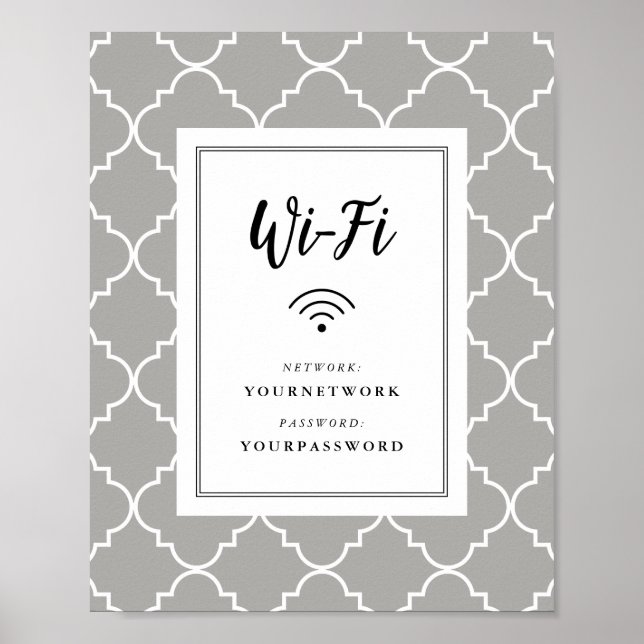 Affiche Connexion Wi-Fi Quatrefoil (Devant)