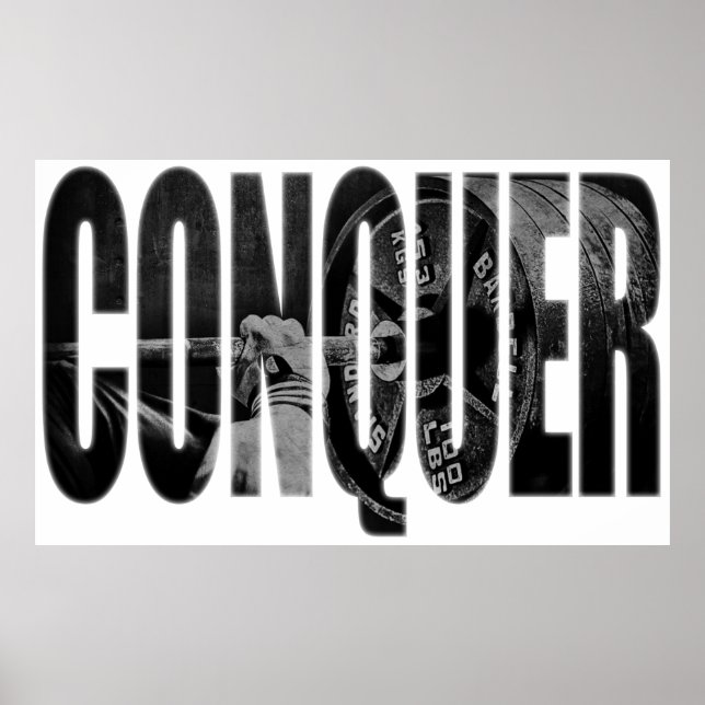 Affiche CONQUER - Motivation de l'entraînement (Devant)
