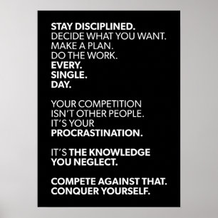 Affiche Conquer Yourself - Motivational