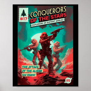 Affiche Conquérants Des Étoiles - Retro Couverture De Livr