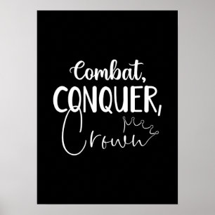 Affiche Conquérir, Couronne - Gym Hustle de succès Motivat