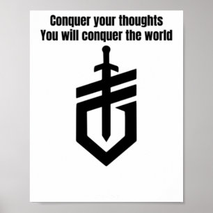 Affiche Conquérir vos pensées - Motivational Sword Design