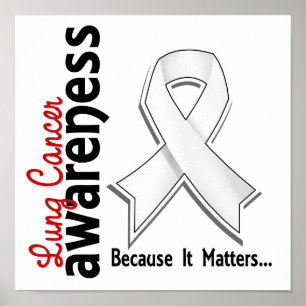 Affiche Conscience 5 de cancer de poumon