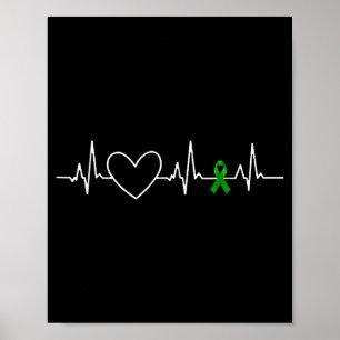 Affiche Conscience de la maladie rénale Battement de coeur