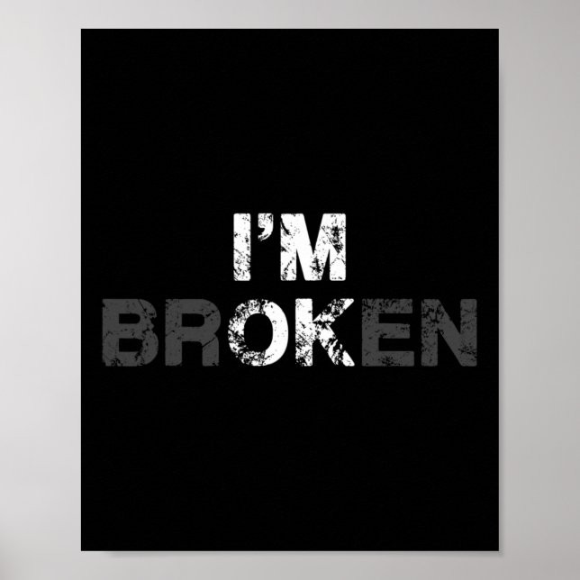 Affiche Conscience de la surdose Je suis OK Broken Grief C (Devant)