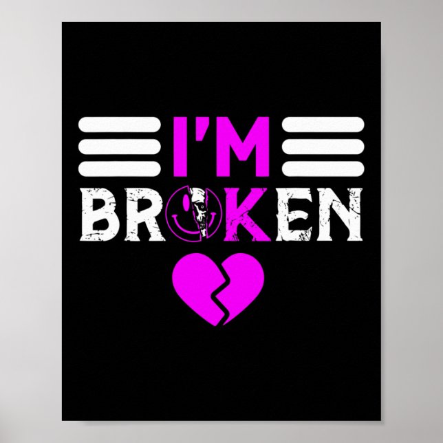 Affiche Conscience de la surdose Je suis OK Broken Purple  (Devant)