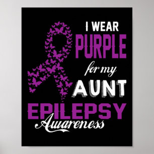 Affiche Conscience de l'épilepsie Je porte le violet pour