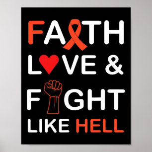 Affiche Conscience du cancer L'amour combat