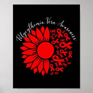 Affiche Conscience Polycythemia Vera Tournesol Rouge Mpn S