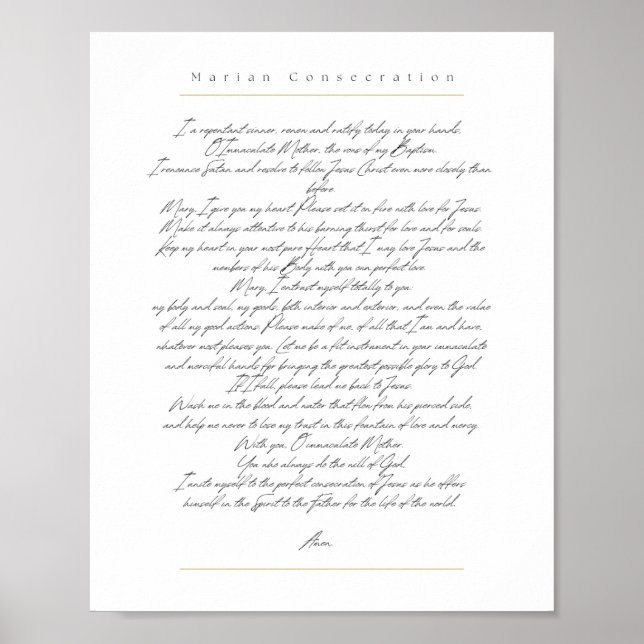Affiche Consécration mariale (Devant)