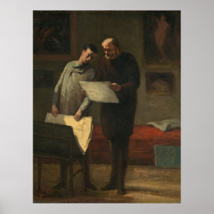 Affiche Conseil à un jeune artiste - Honoré Daumier Art