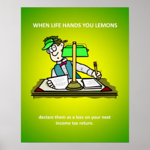 Affiche Conseil comptable amusant en matière d'impôt sur l