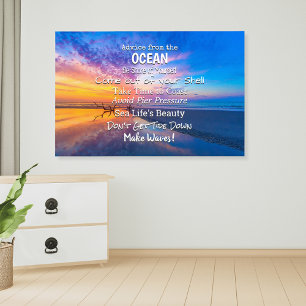 Affiche Conseil de Ocean Dusk Driftwood Beach