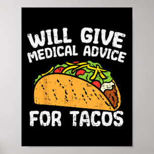 Affiche Conseil Médicale Pour Tacos Mexicain Cinco De Mayo