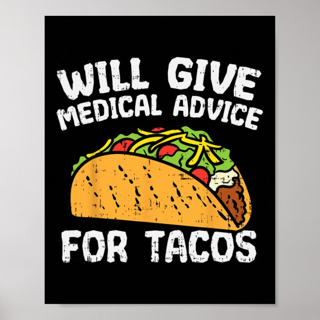 Affiche Conseil Médicale Pour Tacos Mexicain Cinco De Mayo (Devant)