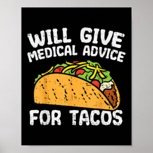 Affiche Conseil Médicale Pour Tacos Mexicain Cinco De Mayo