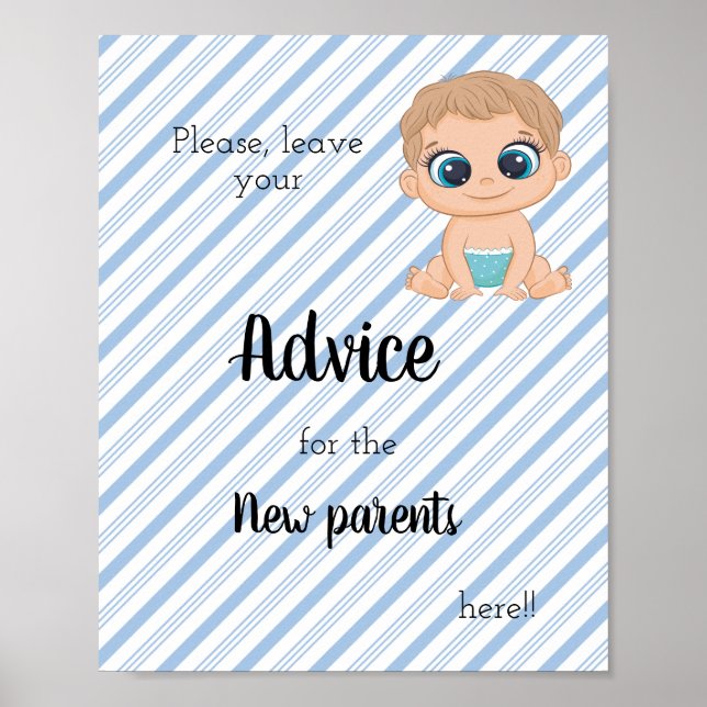 Affiche Conseil pour les nouveaux parents Baby Boy (Devant)