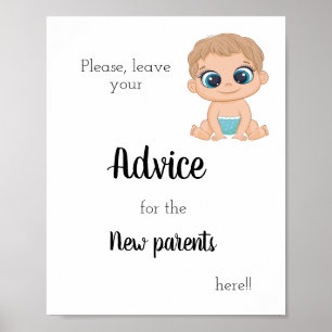 Affiche Conseil pour les nouveaux parents Baby Boy