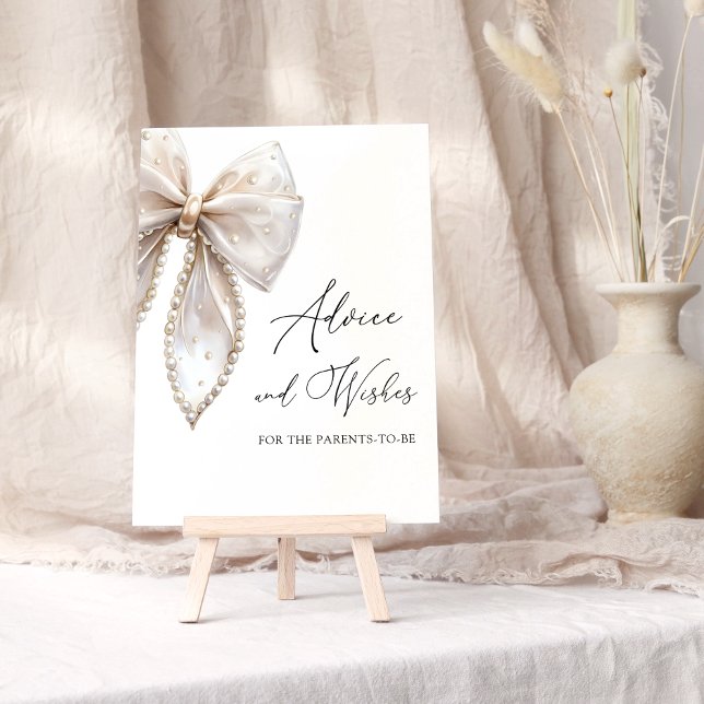 Affiche Conseil White Pearl Bow et les souhaits pour les n (Créateur téléchargé)