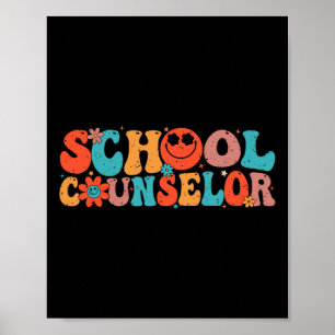 Affiche Conseiller d'école Groovy retour à l'école enseign