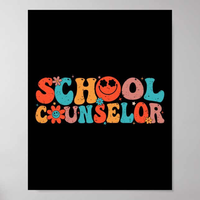 Affiche Conseiller d'école Groovy retour à l'école enseign (Devant)