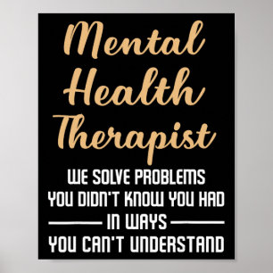 Affiche Conseiller en santé mentale - Citation de thérapeu