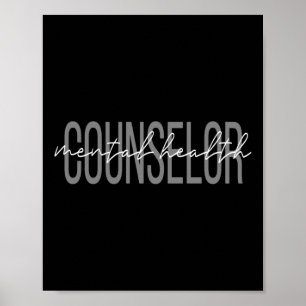 Affiche Conseiller en santé mentale Thérapeute de sensibil