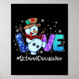 Affiche Conseiller Love Snowman hiver Noël Nouvel An