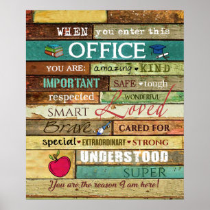 Affiche Conseiller scolaire Lorsque Vous Entrez Dans Ce Bu