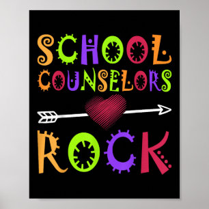 Affiche Conseiller scolaire Rock Heart Book School Counsel