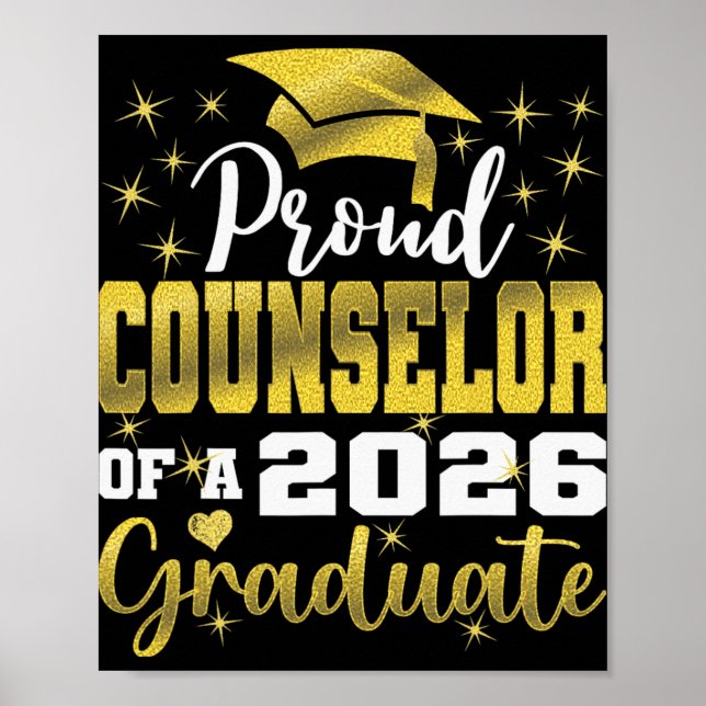 Affiche Conseiller Super Fier De Diplômé Senior De 2026 (Devant)