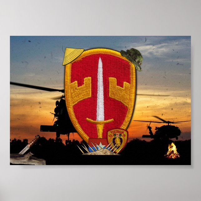 Affiche Conseillers militaires MACV Vietnam Patch de guerr (Devant)