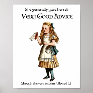 Affiche Conseils d'Alice au pays des merveilles