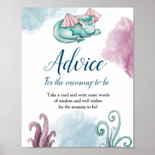 Affiche Conseils de Baby shower Dragon pour The-Mommy-To-B