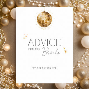 Affiche Conseils de fête prénuptiale disco pour la mariée