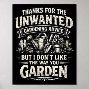 Affiche Conseils de jardinage non sollicités et drôles pou