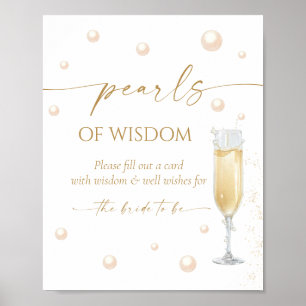 Affiche Conseils de mariage Pearl et Prosecco