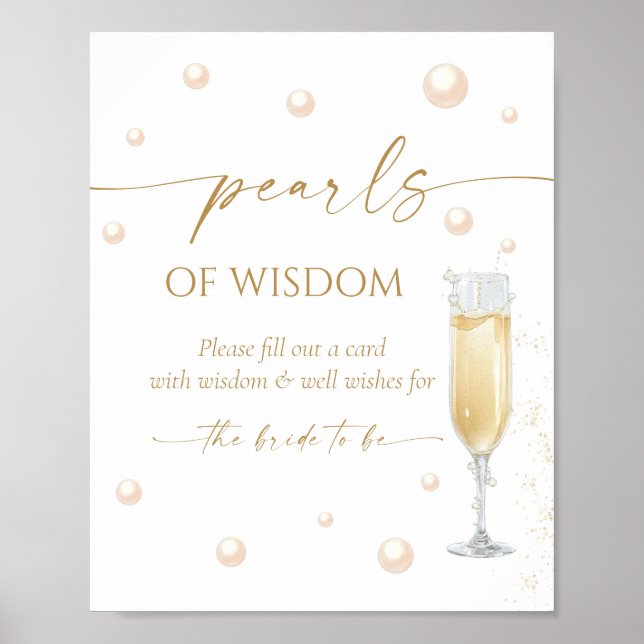 Affiche Conseils de mariage Pearl et Prosecco  (Devant)
