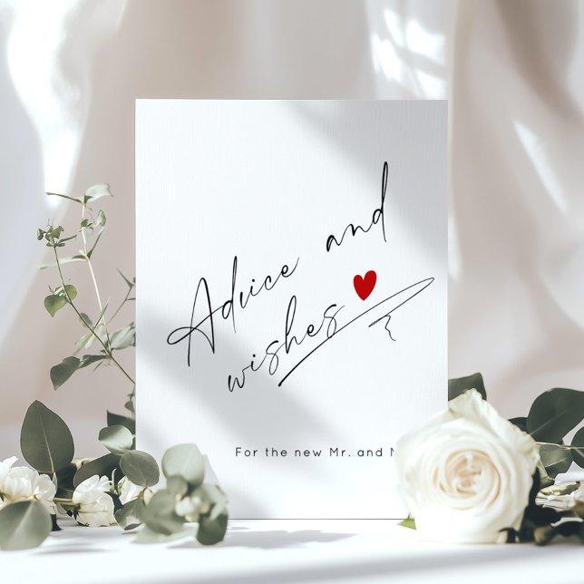 Affiche Conseils et souhaits Fête des mariées de script mo (Créateur téléchargé)