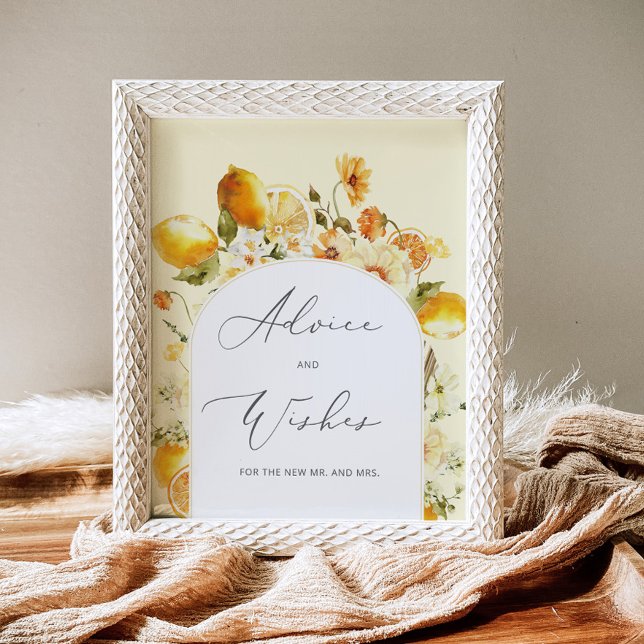 Affiche Conseils et souhaits modernes de citron pour les j (Créateur téléchargé)