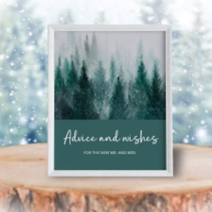 Affiche Conseils et souhaits pour la forêt de pins pour le