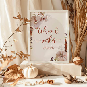 Affiche Conseils et vœux boho automne