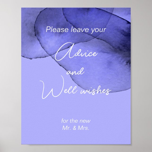 Affiche Conseils et vœux de lavande violette bleue   (Devant)