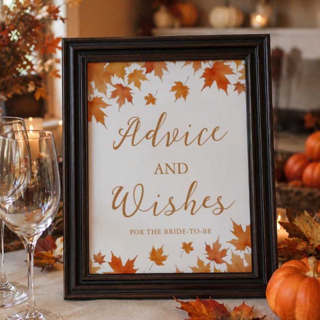 Affiche Conseils et vœux de mariage d'automne  (Créateur téléchargé)
