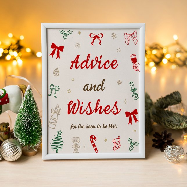 Affiche Conseils et vœux de mariage de Noël (Créateur téléchargé)