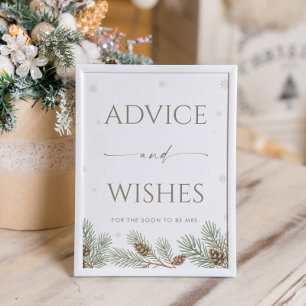 Affiche Conseils et vœux de mariage d'hiver