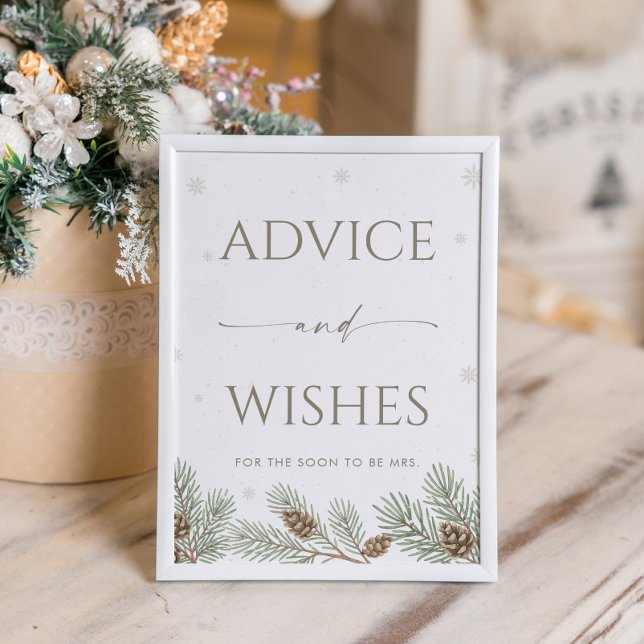 Affiche Conseils et vœux de mariage d'hiver  (Créateur téléchargé)